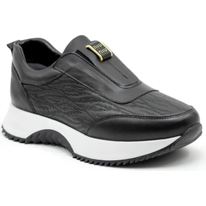 Nero Niu Hakiki Deri Kadın Siyah Casual Spor Sneaker Ayakkabı