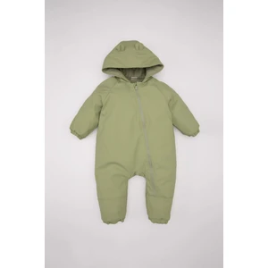 Erkek Bebek Su Geçirmez Kapüşonlu Fermuarlı Tulum Mont C7762A525AU