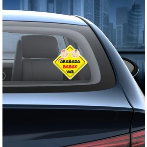 Arabada Bebek Var Sticker Araba Oto Sticker 02501