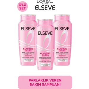 Elseve 3'lü Glycolic Gloss Core Parlaklık Veren Bakım Şampuanı 300ML