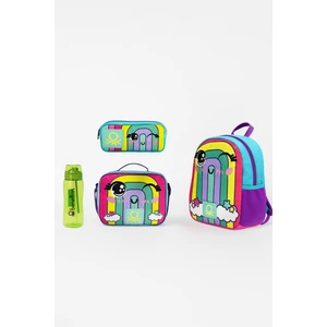 Gökkuşağı Anaokulu Çanta Seti( Çanta+ Beslenme+ Kalemlik+ Matara )