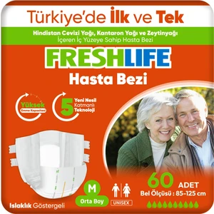 2'li Freshlife Medium Yetişkin Hasta Bezi 30X2 (60 Adet)