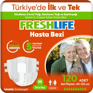 4'lü Freshlife Medium Yetişkin Hasta Bezi 30X4 (120 Adet)