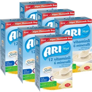 Arı Mama Kaşık Maması 6×500 gr 4 Ay Üzeri Sütlü 12 Vitamin 6 Mineral Takviyeli Türkiye Üretimi