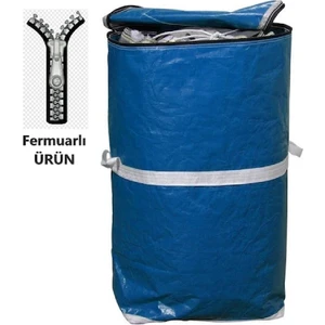 Jokey Kırtasiye Ev Iş Tekstil Taşıma Branda Kapaklı Çuval Torbası Fermuarlı 1 mt x40+50 cm - LACİVERT
