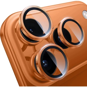 iPhone iPhone 17 Pro/17 Pro Max Premium Safir Parmak Izi Bırakmayan Lens Koruma Parlak Temperli Kamera Koruyucu Cl-12