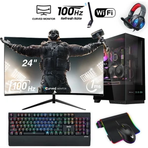 Witcher  i5-10400F 16GB 512GB M.2 NVME SSD RX 580 8GB 24'' Oyuncu Masaüstü Bilgisayar