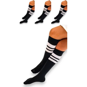 Ciho Socks 4 Çift Kız Çocuk Kadın Karışık Çizgili Kaymayan Diz Altı Orta Okul Lise Kolej Okul Çorabı