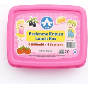 Kilitli 4 Bölmeli Beslenme Kutusu KOD:1398