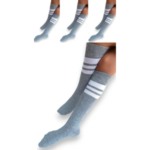 Ciho Socks 4 Çift Kız Çocuk Kadın Karışık Çizgili Kaymayan Diz Altı Orta Okul Lise Kolej Okul Çorabı