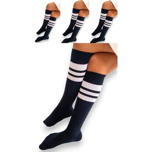 Ciho Socks 4 Çift Kız Çocuk Kadın Karışık Çizgili Kaymayan Diz Altı Orta Okul Lise Kolej Okul Çorabı