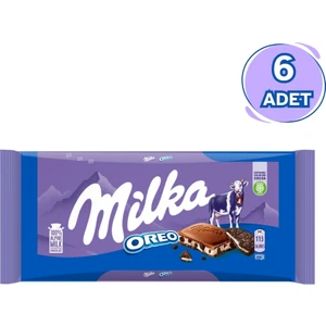 Sütlü Tablet Çikolata Oreo Parçacıklı 6×100 g İsviçre Menşeli Tatlı Atıştırmalık
