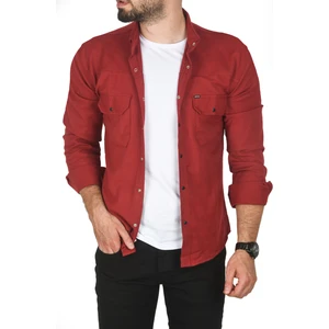 Slim Fit Dar Kesim Pamuklu Spor Gömlek Jakar Kumaş Likralı Gömlek 2500423