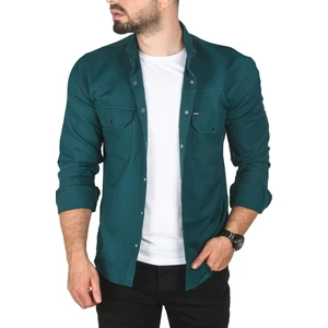 Slim Fit Dar Kesim Pamuklu Spor Gömlek Jakar Kumaş Likralı Gömlek 2500423