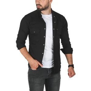 Slim Fit Dar Kesim Pamuklu Spor Gömlek Jakar Kumaş Likralı Gömlek 2500423