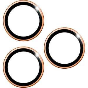 iPhone 17 Pro Max Uyumlu Wiwu LG-003 Lens Guard Safir Kamera Lens Koruyucu Turuncu