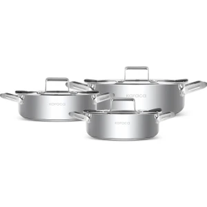 Montreal Indüksiyon Tabanlı 6 Parça Çelik Sahan Set
