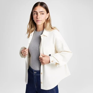 Kadın Oversize Fit Krem Gömlek.286