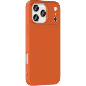 iPhone 17 Pro Max Kılıf Mara Lansman Soft Silikon Içi Kadife Turuncu