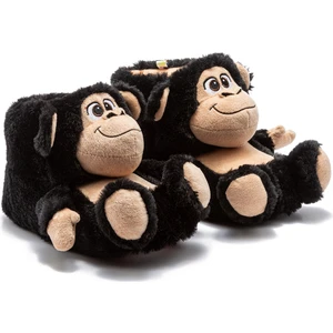 Maymun Çocuk Hayvanlı Panduf Siyah 30/35