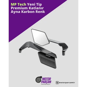 Yeni Tip H2 Premium Katlanır Ayna Karbon Renk