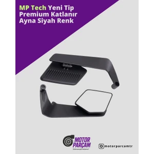 Yeni Tip H2 Premium Katlanır Ayna Siyah Renk