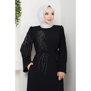 Önü ve Kolu Taşlı Reglan Kol Ferace