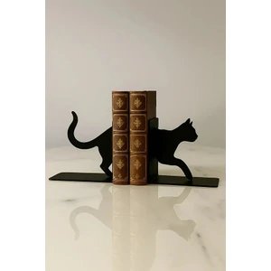 Kedi Figürlü Metal Kitap Tutucu 2’li Set – Dekoratif Hayvan Temalı Kitaplık Aksesuarı