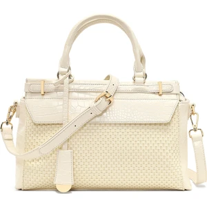 Kadın Krem Uzun Askılı Desenli Kol Çantası 25SBD254214