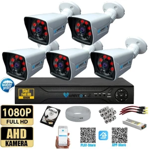 5 Kameralı 5mp Lensli 1080P Fullhd Kamera Seti - Su Gecirmez- Sabit Ip Gerektirmez