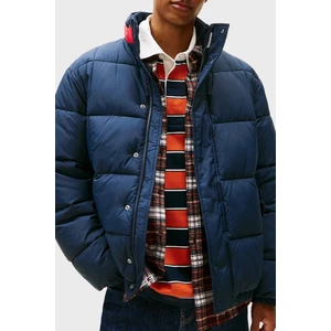 Tommy Jeans Kapitoneli Relaxed Fit Su Itici Dik Yaka Şişme Mont Erkek Mont DM0DM22041 C1G