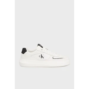 Calvin Klein Deri Logolu Sneaker Ayakkabı YM0YM0142601W Erkek Ayakkabı YM0YM01426 01W