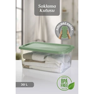 30 Lt Multibox Saklama Kabı - Kilitli Kapaklı Çok Amaçlı Düzenleyici Kiler Depolama Saklama Kutusu