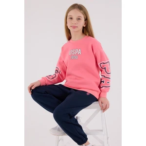 U.s. Polo Assn. Kız Çocuk Eşofman Takımı Neon Pembe