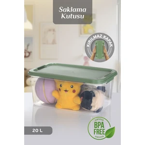 20 Lt Multibox Saklama Kabı - Kilitli Kapaklı Çok Amaçlı Düzenleyici Kiler Depolama Saklama Kutusu