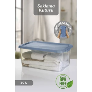 30 Lt Multibox Saklama Kabı - Kilitli Kapaklı Çok Amaçlı Düzenleyici Kiler Depolama Saklama Kutusu
