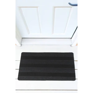 Kapı Önü Pas Pas Üç Şeritli Siyah Halılı Pas Pas 45X70