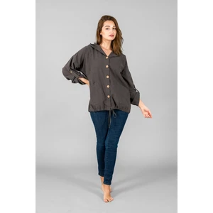 Müslin Kadın Kapüşonlu Ceket