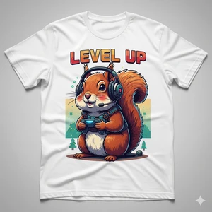 Gamer Sincap Baskılı Unisex Bisiklet Yaka Pamuk Oversize T-Shirt