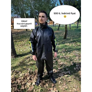 Reflektörlü Motorcu Yağmurluk Kalın Motosiklet Yağmurluk Motosiklet Aksesuarları Motor için Cepli