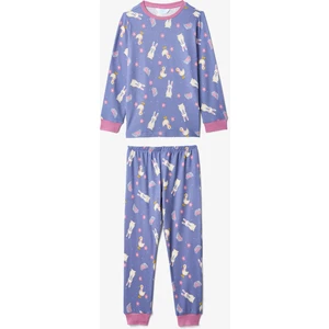 Indigo Kız Çocuk Rabbit Tavşan Desenli Pijama Takımı