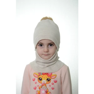 Kız Çocuk Bere Boyunluk Kar Maskesi 4-10 Yaş