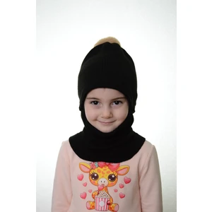 Kız Çocuk Bere Boyunluk Kar Maskesi 4-10 Yaş