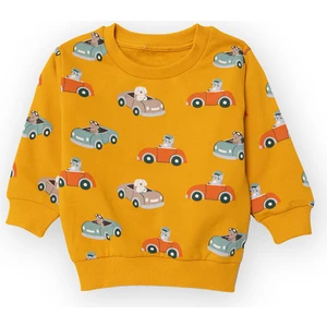 Hellobaby Araba Baskılı Sweatshirt Erkek Bebek