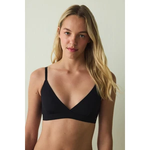 Siyah Balensiz Dolgusuz Micro Üçgen Sütyen