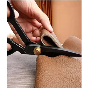 Hard Steel Marka Kumaş Kot Deri Kesim Profesyonel Terzi Makası 25CM ve Nakış Makası Ilik Sökücü Seti