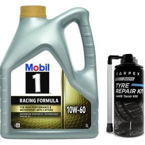 1 10W-60 Motor Yağı 4 Litre ( Üretim Yılı: 2023 ) + Carpex Lastik Tamir Kiti