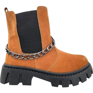 Chelsea Kız Çocuk Deri Kısa Çizme Tarçın