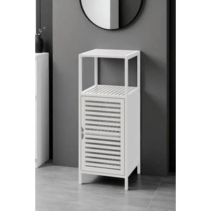 Bambu Beyaz Lake 1 Kapaklı 2 Raflı Banyo Düzenleyici Organizer Dik Dolap DB-0044