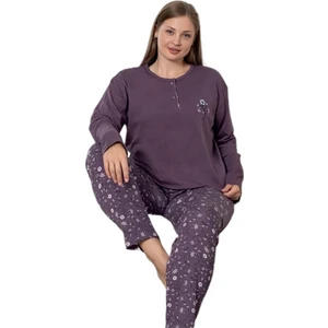 Serena Line Interlok Kumaş Büyük Beden Kadın Pijama Takımı Kışlık 3xl/6xl
